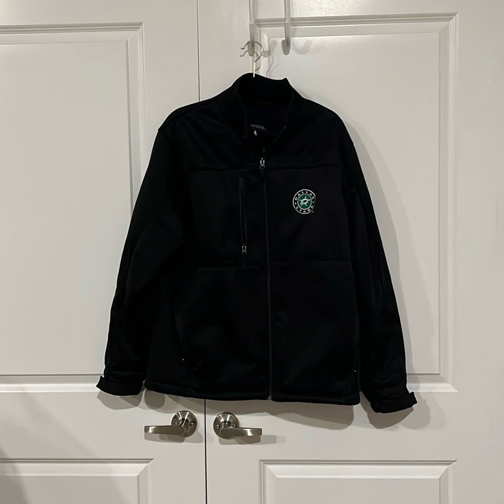 Lightly worn black Antigua size M lightweight Dallas Stars jacket